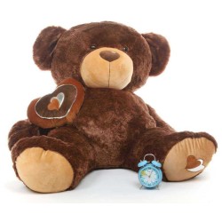 Dark Brown 5 Feet Big Teddy Bear with a heart